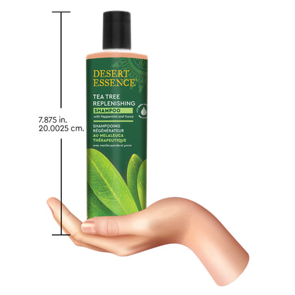 Desert Essence, Shampoo Tea Tree Replenishing, 12.9 Fl Oz