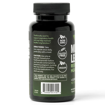 500mg Mullein Extract for Lung Support and Respiratory Health, 30 Count | Mullein Leaf Capsules for Respiratory Health, Vegan, Non-GMO Herbal Supplement for Overall Daily Wellness, 1 Month Supply