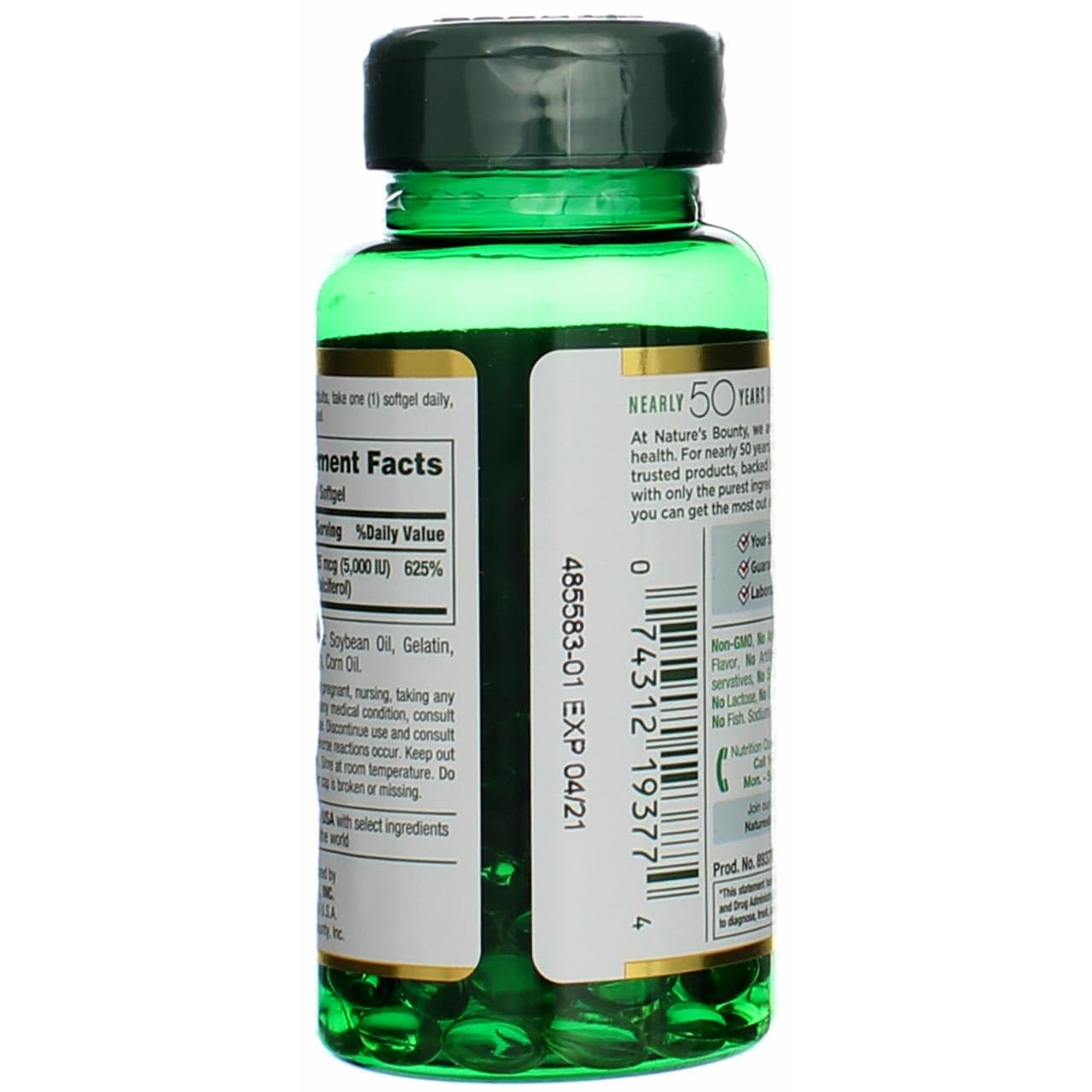 Nature's Bounty Immune Health Vitamin D3 5000 iu, Rapid Release 400 Softgels