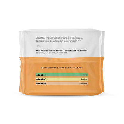 The Honey Pot Company - Herbal Overnight Heavy Flow Pads w/Wings - Organic Pads for Women