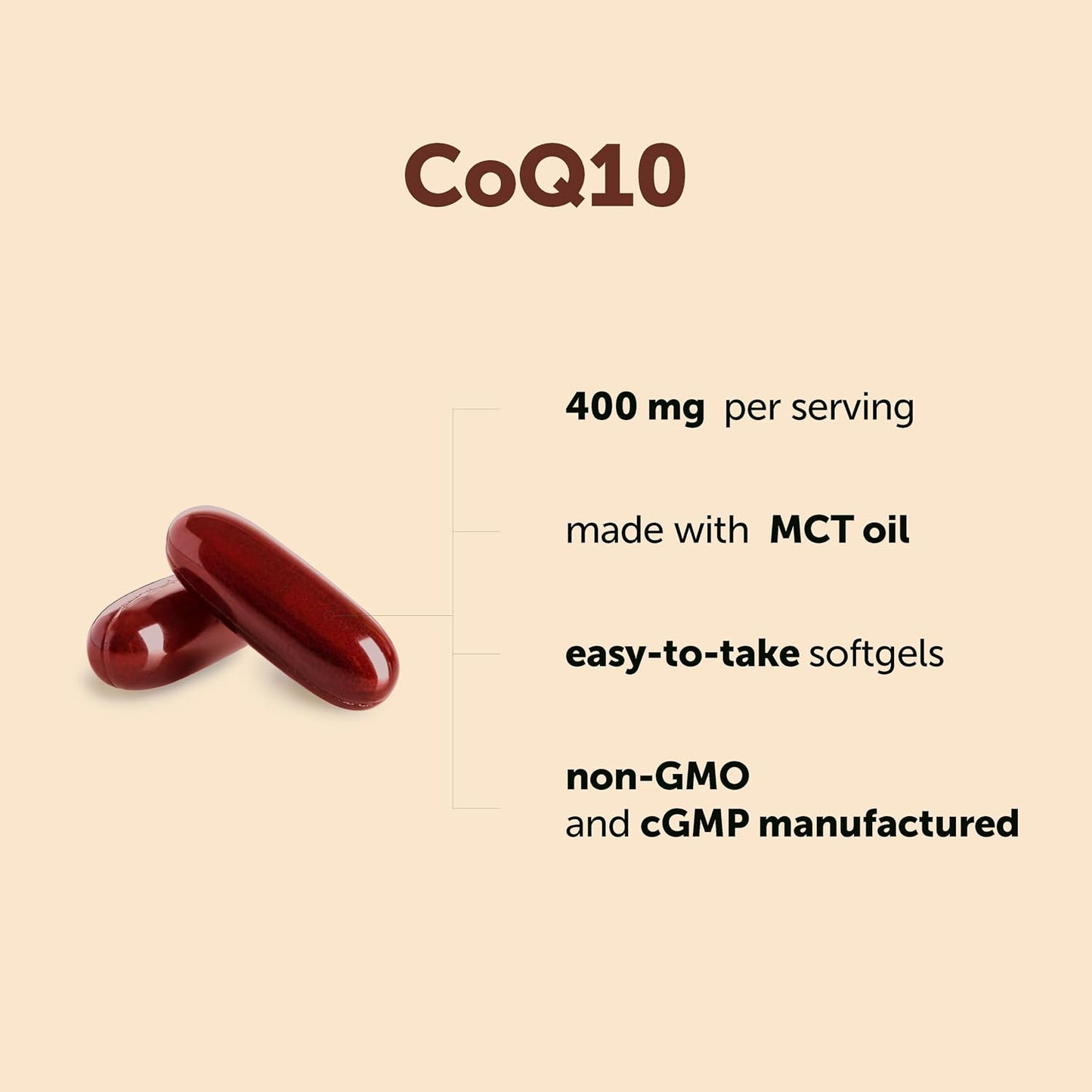 Micro Ingredients CoQ10 400 mg Per Serving, 240 Softgels | Made with Coconut MCT Oil | Coenzyme Q10 (Ubiquinone) | Non-GMO