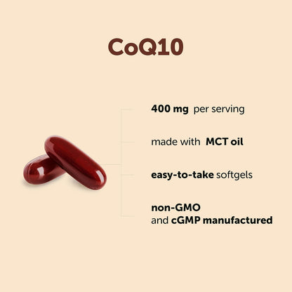 Micro Ingredients CoQ10 400 mg Per Serving, 240 Softgels | Made with Coconut MCT Oil | Coenzyme Q10 (Ubiquinone) | Non-GMO