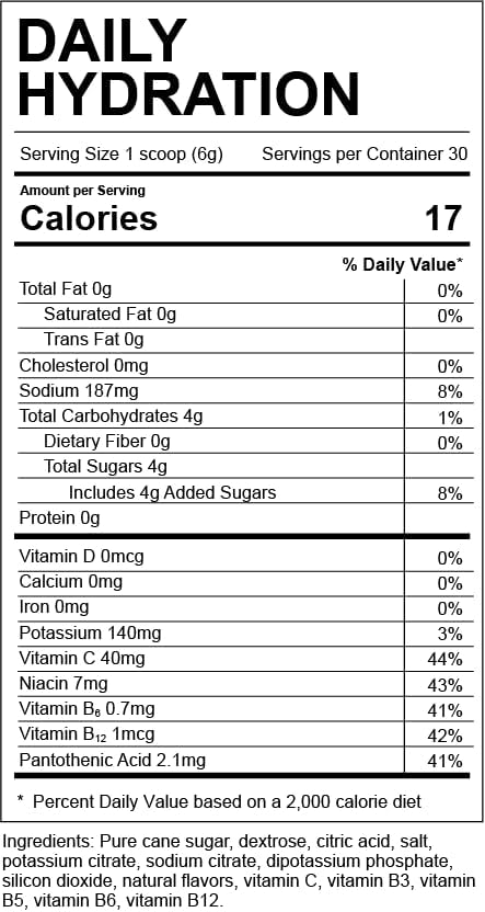 TruBrain Daily Hydration - Enhance Focus and Energy with Electrolyte-Rich Supplement. Stay Hydrated & Alert!