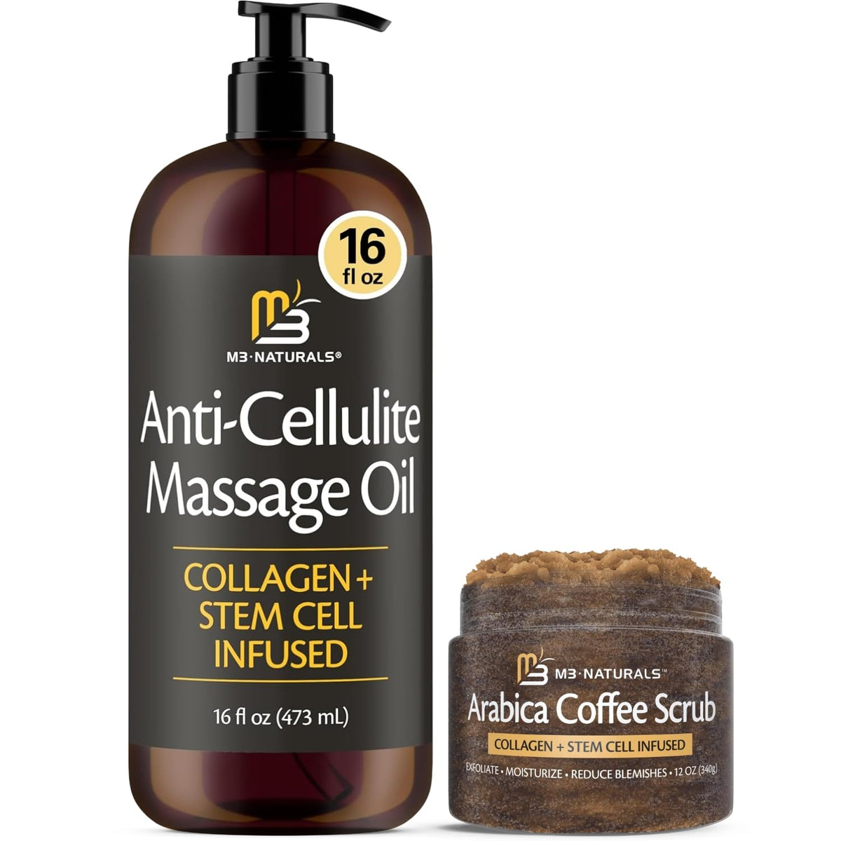 Arabica Coffee Foot Hand and Body Scrub & Anti Cellulite Body Massage Oil for Massage Therapy