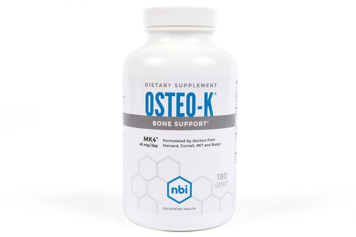 NBI Osteo-K Bone Support | Vitamin D & K Complex with Calcium Citrate Supplement 