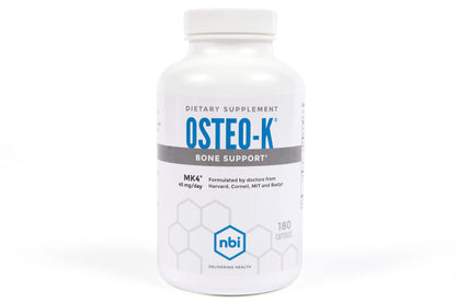 NBI Osteo-K Bone Support | Vitamin D & K Complex with Calcium Citrate Supplement 