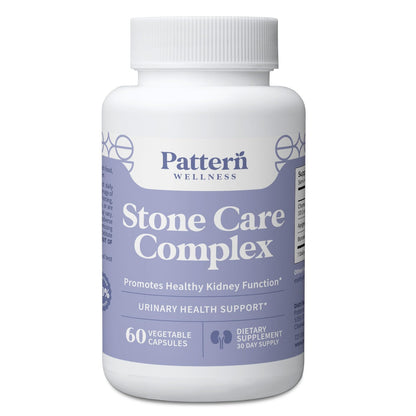 Pattern Wellness Stone Care Complex – Supports Healthy Kidney & Urinary Function – with Chanca Piedra, Chamomile Extract & Boron – 3rd Party Lab Tested – Vegan, Non-GMO - 60 Capsules