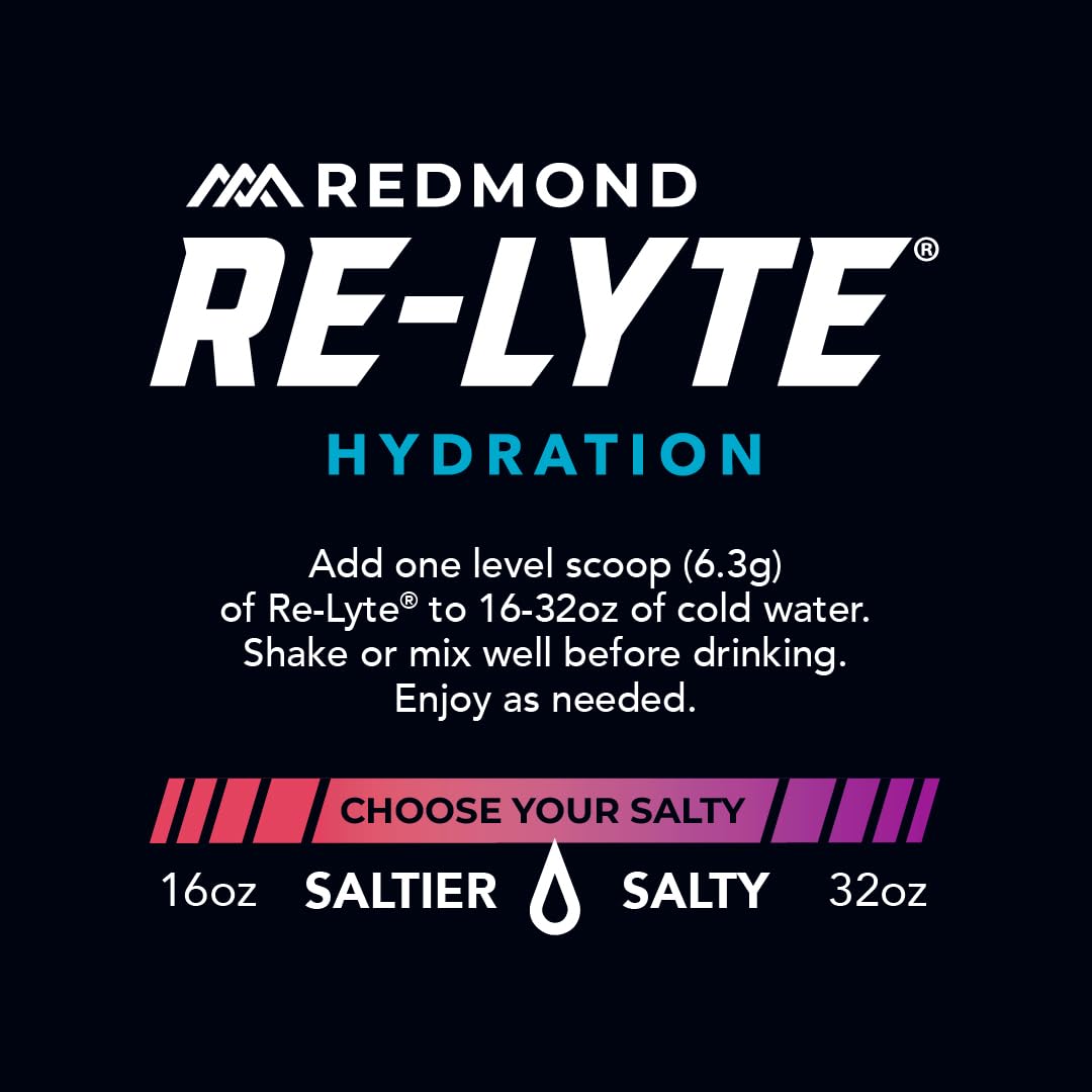 REDMOND Re-Lyte Sugar Free Electrolyte Powder Mix (Strawberry Lemonade) | Zero Sugar Electrolytes, Hydration Powder