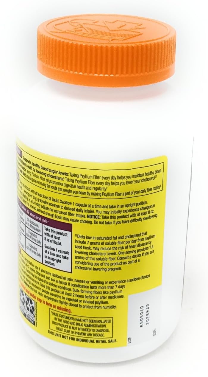 Fiber Capsules Kirkland Therapy for Regularity/Fiber Supplement, 360 capsules - Compare to the Active Ingredient in Metamucil Capsules