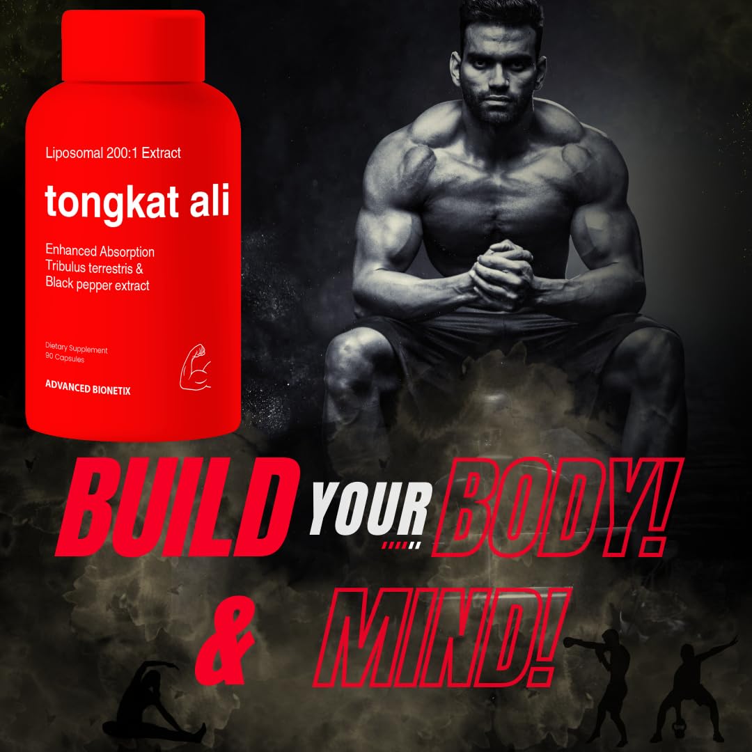 Advanced Bionetix Liposomal Longjack Tongkat Ali Extract Capsules | Powerful Pure Extract | Strength, Drive, Performance & Muscle Mass