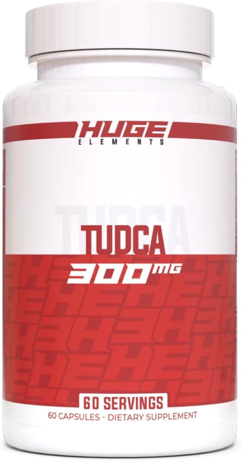 Huge Supplements TUDCA 300mg, Premium Quality Liver Support & Detoxification, Pure Bile Salts, Third-Party Lab Tests Available (60 Servings)