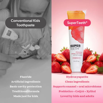 SuperTeeth Prebiotic Hydroxyapatite Toothpaste, Fluoride-Free - Mint