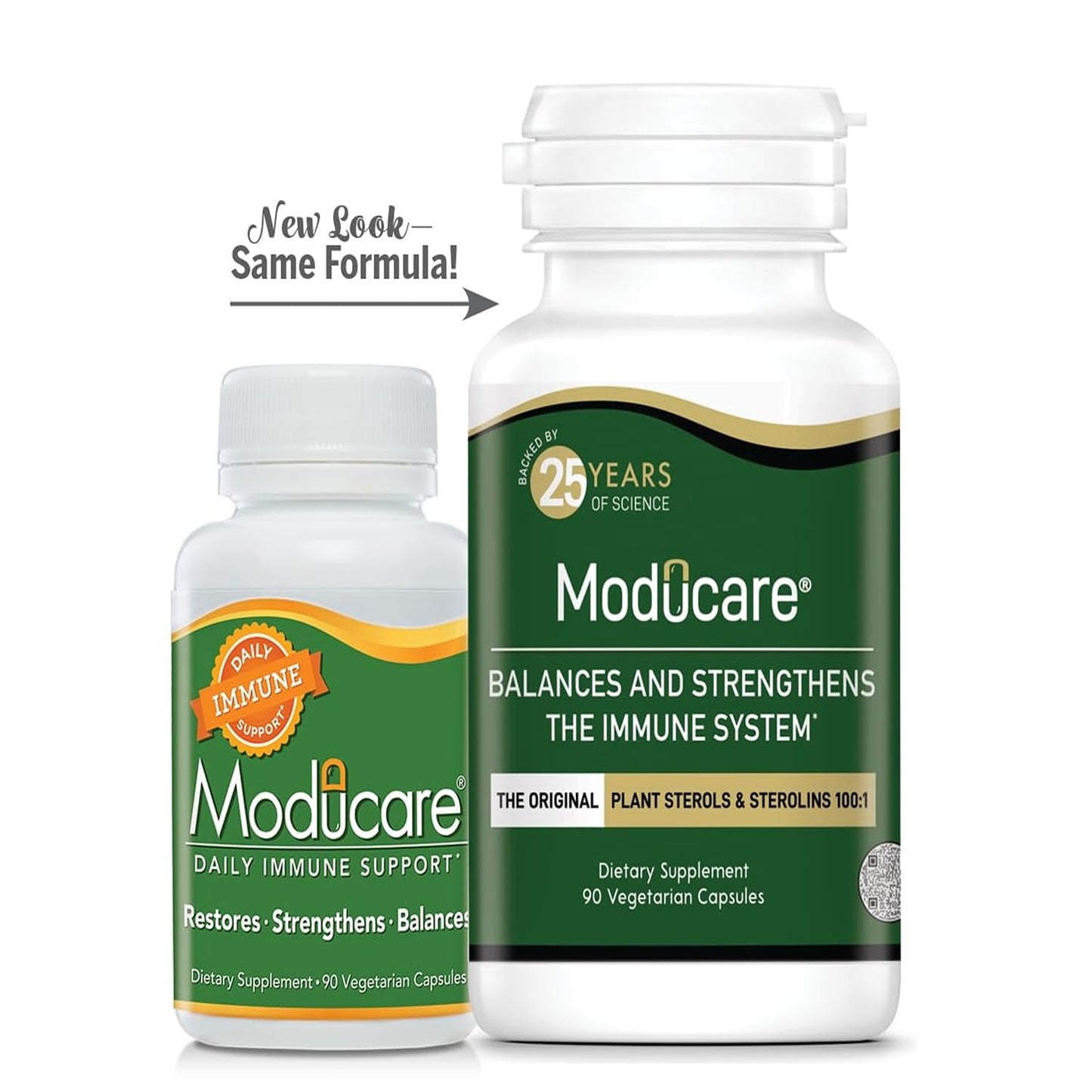 Moducare Immune Support - Plant Sterols & Sterolins for Immune System Modulation - Optimal Health Support* - Non-GMO, Gluten-Free & Dairy-Free - 180 Vegetarian Capsules (180 Servings)