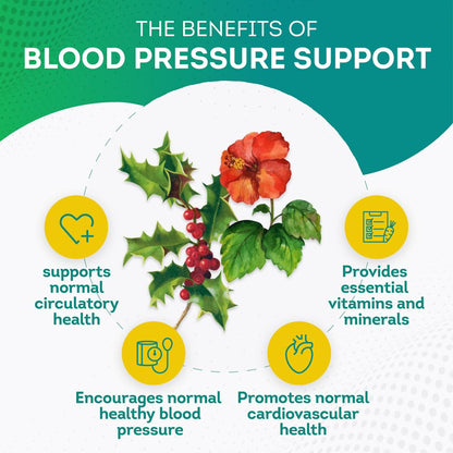 PurePremium Blood Pressure Supplements with Hawthorn, Hibiscus & Garlic