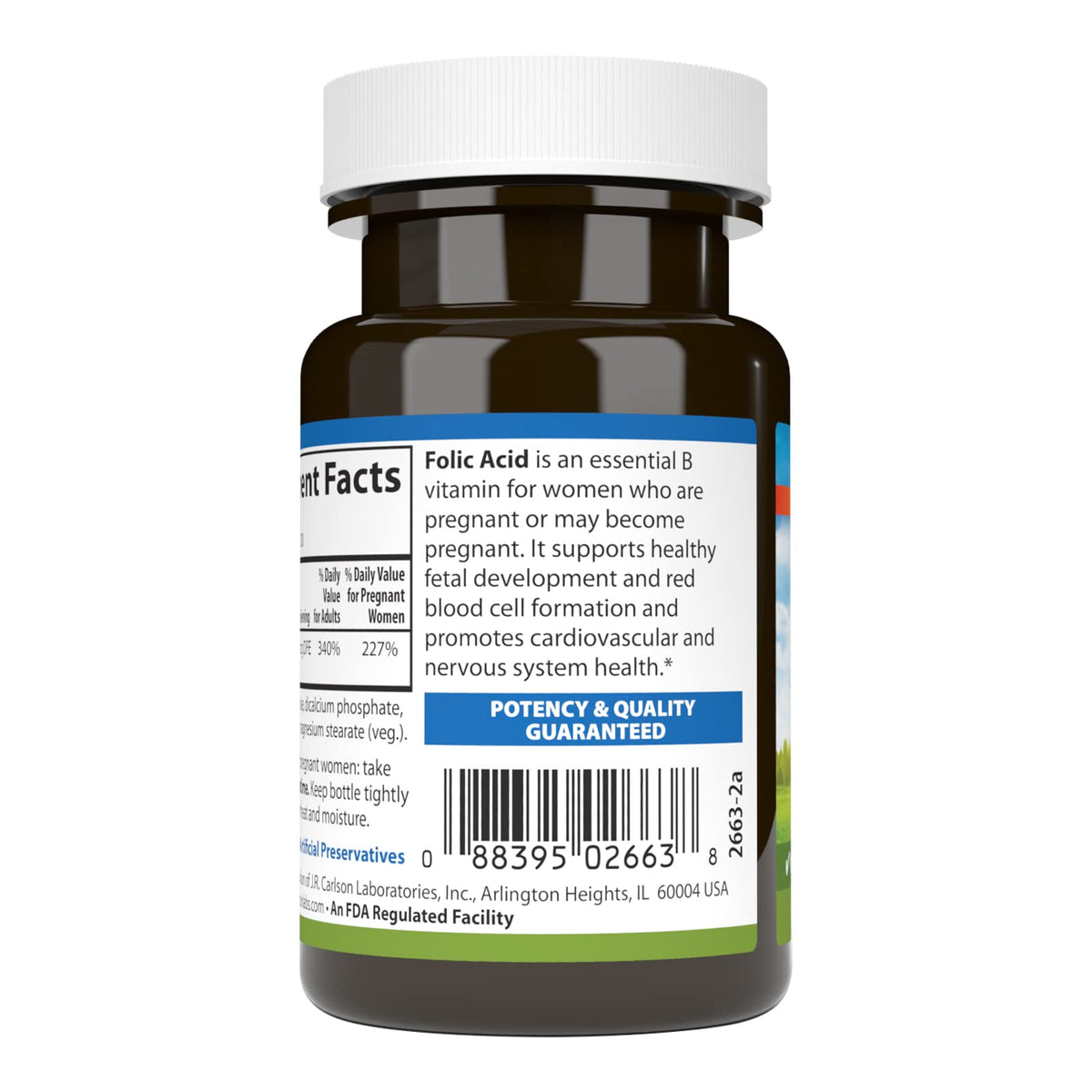 Carlson - Folic Acid, 800 mcg, Provides Important Prenatal Support, 300 tablets