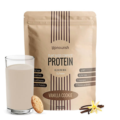 UpNourish Chocolate Vegan Protein Powder 54 Superfoods Powder,1.5 Billion CFU Probiotics 21g Plant Based Protein,No Sugar No Dairy No GMO Dairy Free,Meal Replacement Shake Keto-Friendly Low-Carb Diet,15 Servings