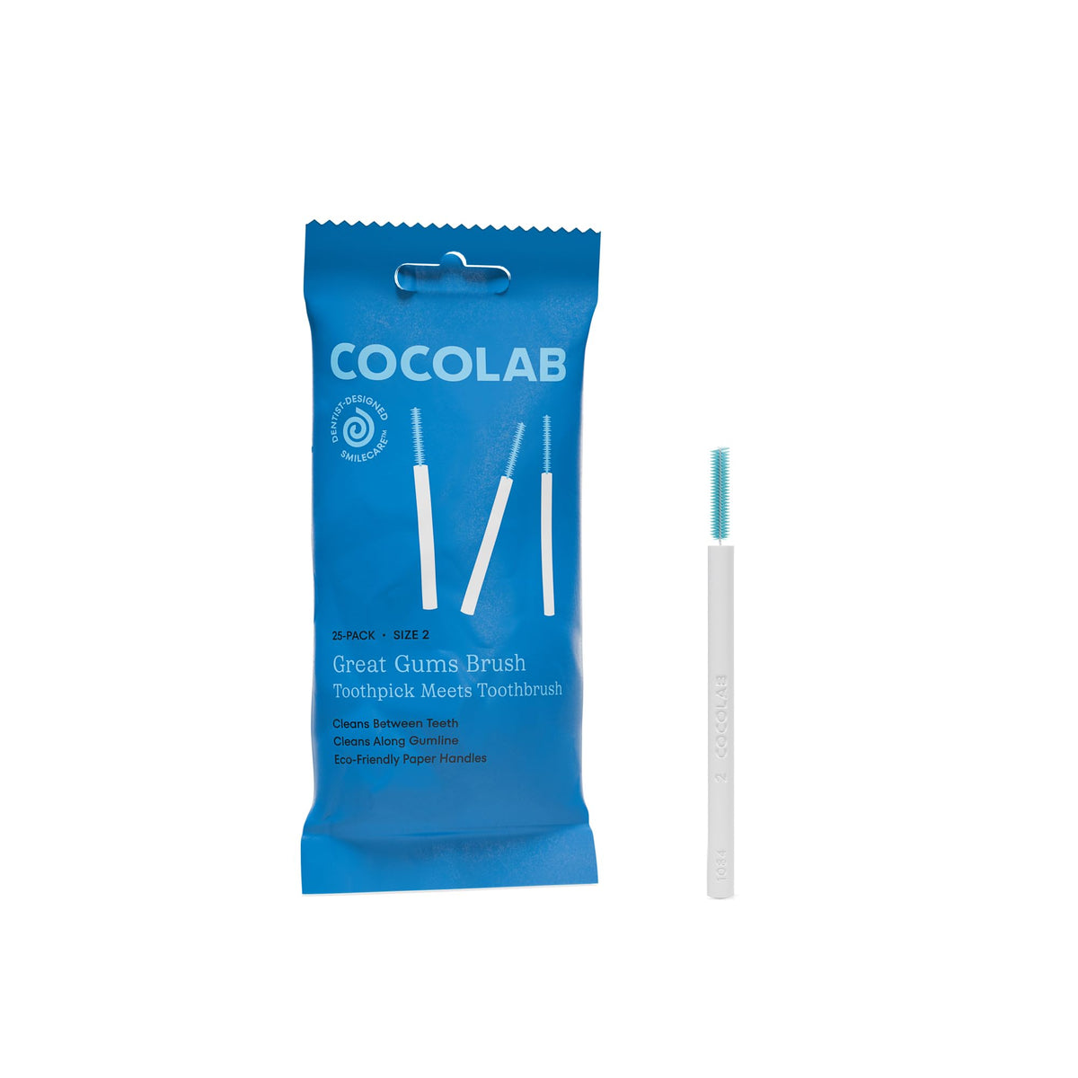 Great Gums Interdental Brushes by COCOLAB, Dental Floss Picks, Size 0, 25ct