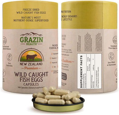 Brain Mood & Focus Bundle | Brain + Fish Eggs + Colostrum | Whole-Food, Grass-Fed, New Zealand Sourced Omega-3 & DHA Rich Supplements for Clean Daily Nutrition