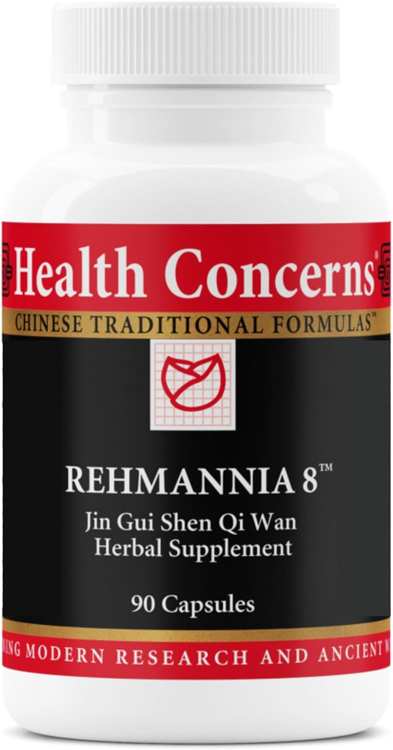Health Concerns Rehmannia 8 - Kidney Cleanse Detox & Repair Supplement - Back Discomfort & Urinary Tract Health for Women & Men - Traditional Chinese Herbal Root Extract for Backaches - 90 Capsules