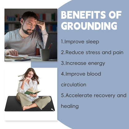 XINHUSU Grounding Mat 11.8"x23.6" Grounding Pad with 15ft Grounding Cord Grounding Mat