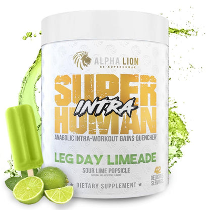 ALPHA LION Superhuman Intra Workout Powder for Men & Women, Amino Acids Drink, Muscle Recovery Supplement, BCAA Powder, Electrolytes & Hydration Mix (42 Servings, Watermelon Grape Candy Flavor)