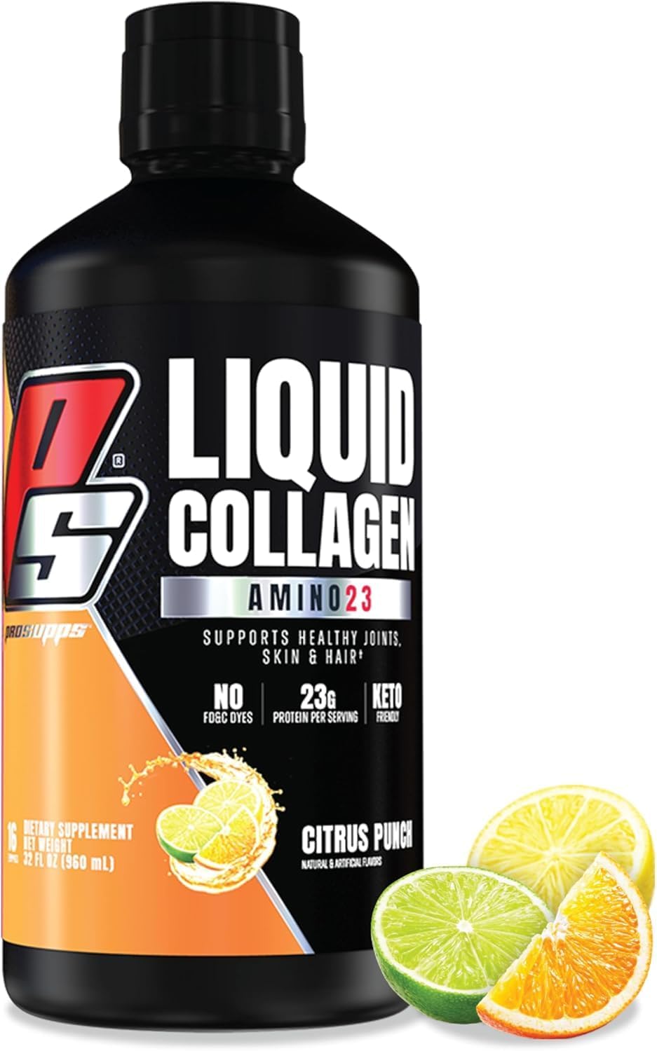 ProSupps L-Carnitine 3000 Stimulant Free Liquid Shots (Dragon Fruit) Amino23 Liquid Collagen Shots (Citrus Punch) Bundle