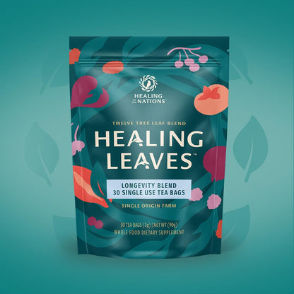 Healing Leaves, Longevity Blend Tea Bags- 30 Count | Biblically Inspired, 12 Fruit Tree Leaf Blend. Supports Digestion, Immune Function, Healthy Inflammation Response and Energy