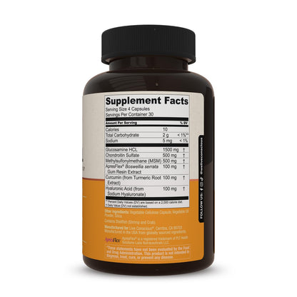 Live Conscious Glucosamine Chondroitin with MSM, Hyaluronic Acid, and More - MoveWell Joint Health Supplement