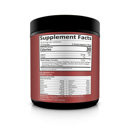 Multi Collagen Protein Powder Hydrolyzed (Type I II III V X) Grass-Fed All-in-One Super