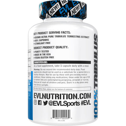 Invigorating Pure Tribulus Terrestris for Men - Performance Maximizing Testosterone Booster Tribulus Terrestris Supplement with 90% Saponins - Plant Based Stamina Strength and Energy Pills for Men