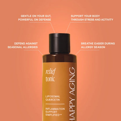 Happy Aging Vitality Trio – Longevity Shot + Calm Tonic + Relief Tonic | Energy, Recovery & Immune Support | NAD+ + Magnesium + Quercetin | 3 Units