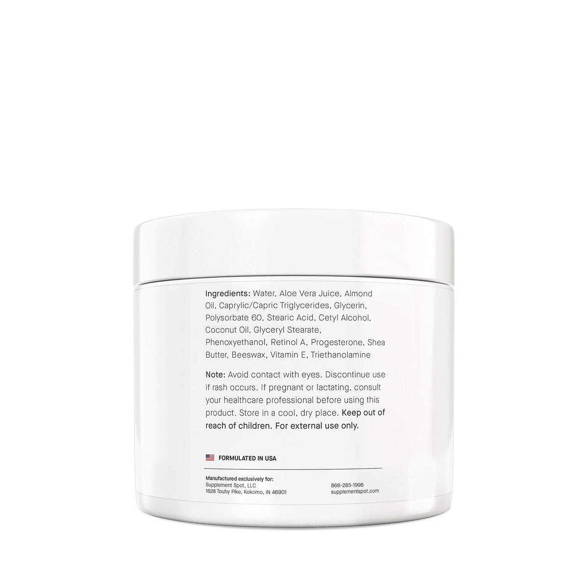 Supplement Spot Natural Progesterone Cream for Women – Micronized Bioidentical Progesterone Cream