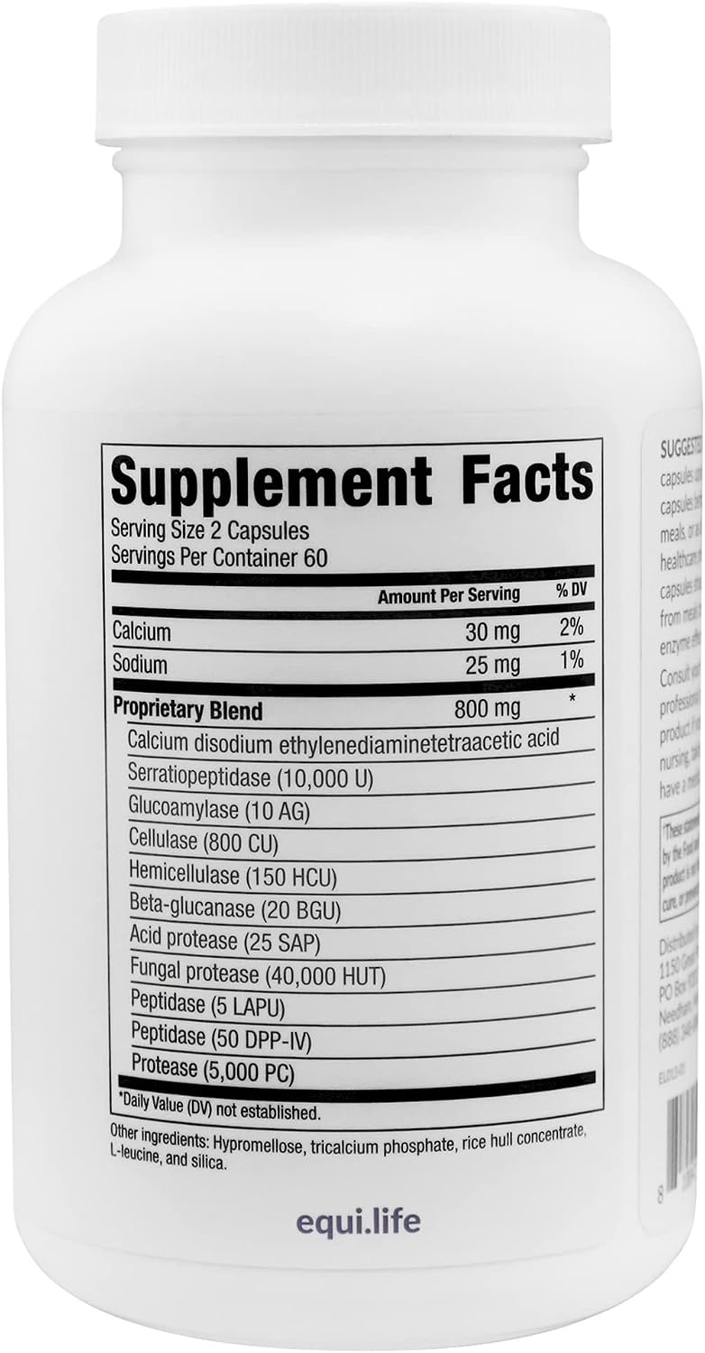 Equilife FloraFilm Enzyme Blend, Supports Gut Health, 120 Capsules | Helps Distrupt Microbal Biofilms | Aids in Detox & Immune Function | Gluten Free | Vegan | Non-GMO | Nut, Dairy, & Egg Free