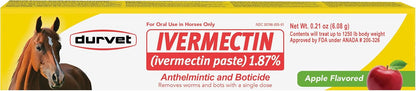 Ivermectin Paste Dewormer - 6.08g dose @ 1.87%-Apple flavored