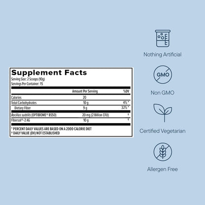 Zenwise Health Metabolic Probiotics Daily Fiber Powder Prebiotic - 15 Day | 15-day Supply, 10g Soluble Fiber, Fibersol, Satiety, Metabolic Probiotics, Appetite Control, Unflavored Powder