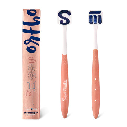 SuperMouth Ortho Tongue Scraper for Braces & Aligners, Rose Gold