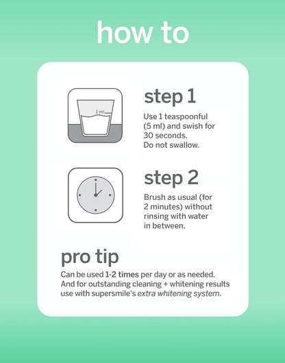 Supersmile Extra Whitening Pre-Rinse, Triple Mint, 16 Fl Oz Mouthwash