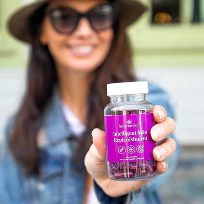 SmarterSkin. Polypodium Leucotomos & Verbascoside Skin Defense Supplement. Advanced Internal Cellular Antioxidant for Sun-Exposed Skin. Anti-Photoaging & Collagen Support, Vegan Capsules