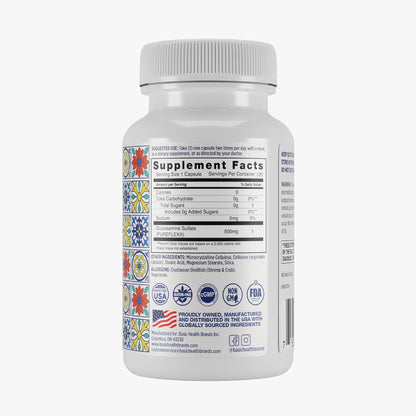Basic Brands Pura Salud Pureflex Glucosamine Sulfate, 500mg 120 Count | Joint Health Support