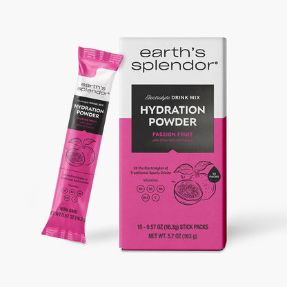 Earth's Splendor Electrolytes Powder Packets Sugar Free White Peach Hydration Sticks with Essential Vitamins for Energy & Sports Performance Travel-Friendly Single-Serve Packets for Daily Use 10 Pack