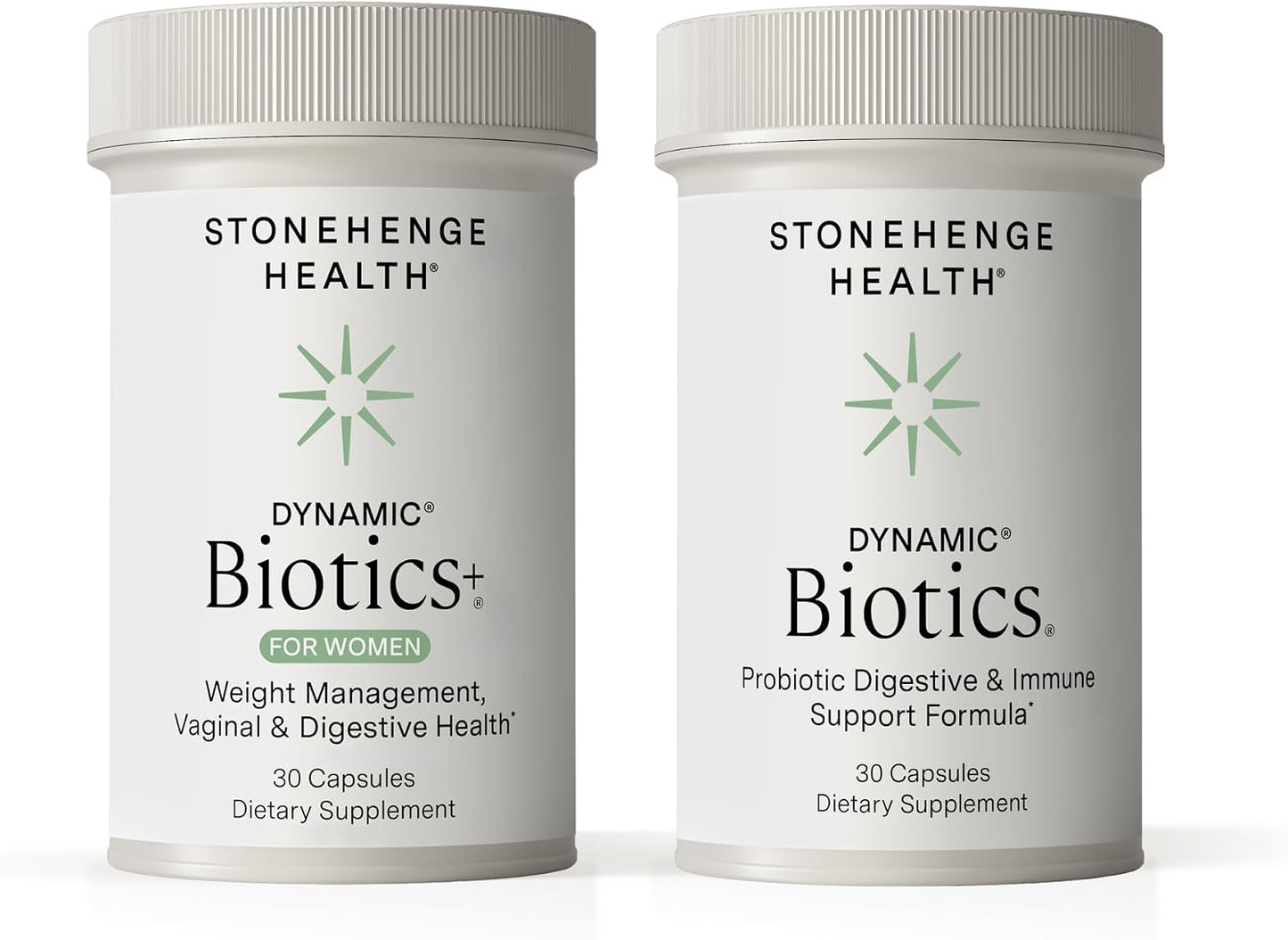 Stonehenge Health Dynamic Biotics+ for Women + Dynamic Biotics Probiotics Bundle Supplements to Support Digestive & Feminine Health