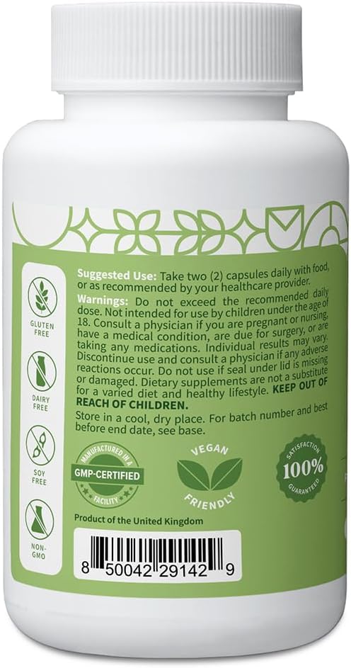 Pattern Wellness Vision Complex Supplement – Daily Eye & Visual Function Support – Herbal Extract & Vitamin Blend – 60 Vegan Capsules