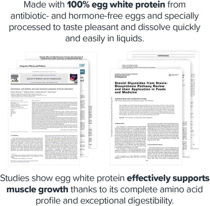 LEGION Egg+ Protein Powder with BCAAs - Naturally Sweetened and Flavored Egg White Protein Powder - Fast Digesting Protein for Muscle Growth and Strength, Vanilla, 20 Servings