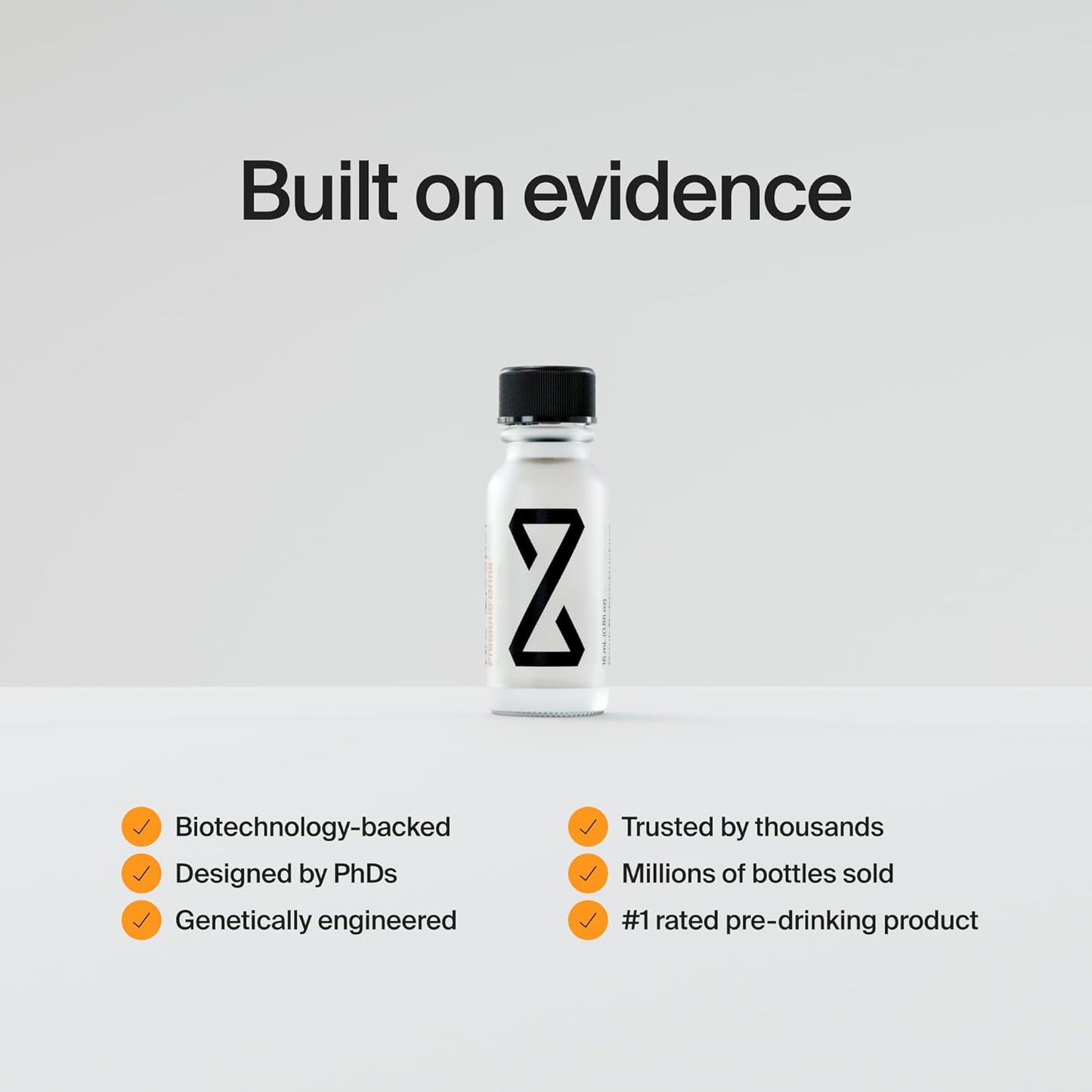 ZBiotics — Feel Better After Drinking, Wake Up Refreshed, Science-Backed, Patented Probiotic, Travel-Friendly, 3-Pack of 0.47 Fl Oz Bottles