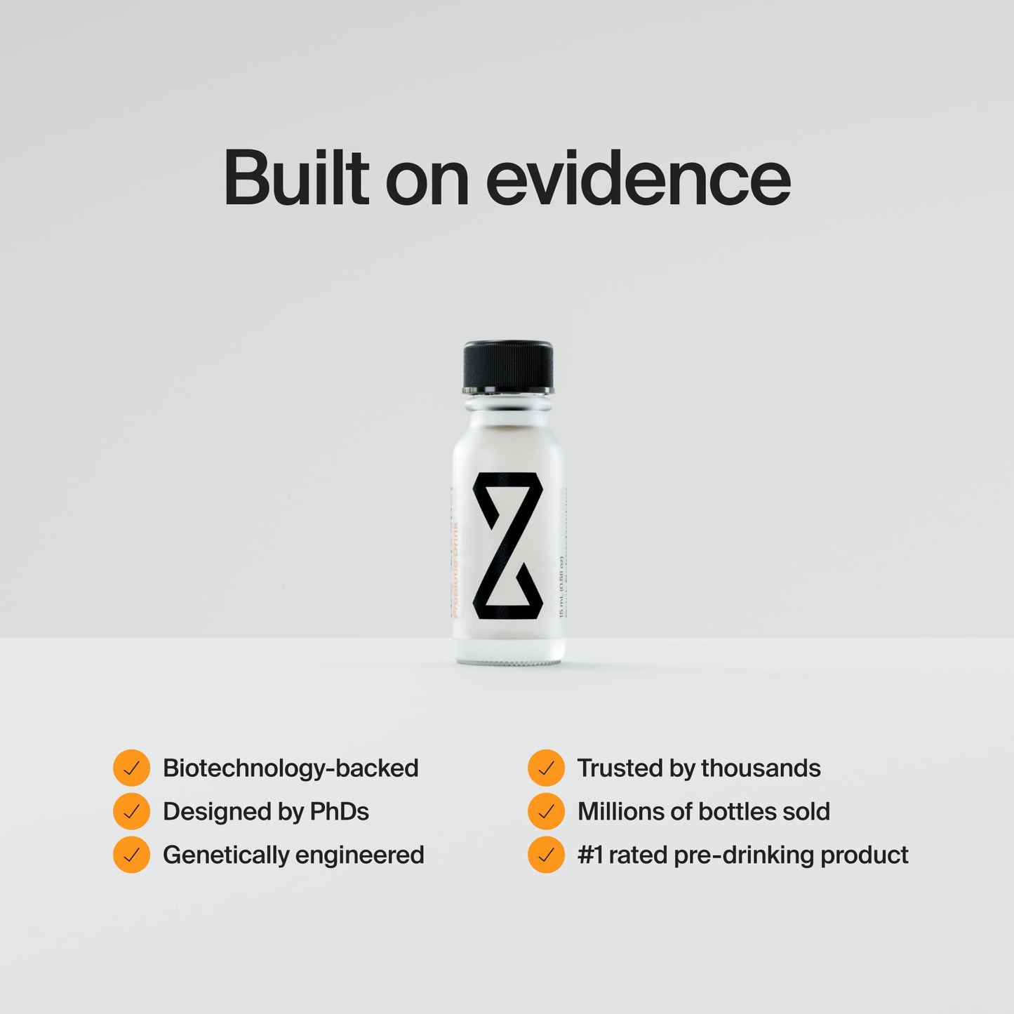 ZBiotics — Feel Better After Drinking, Wake Up Refreshed, Science-Backed, Patented Probiotic, Travel-Friendly, 3-Pack of 0.47 Fl Oz Bottles
