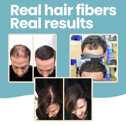Hair Illusion 100% Natural Human Hair Fibers Not Synthetic for Men and Women, Premium Hair Building Formulation, Large, 38 g Bottle, Jet Black
