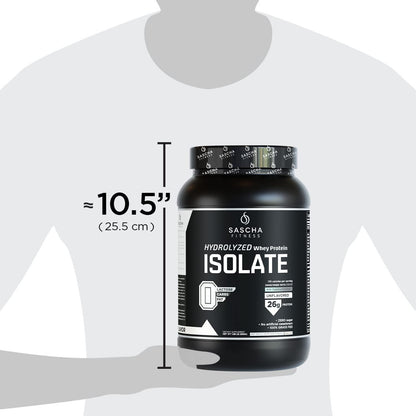 SASCHA FITNESS Hydrolyzed Whey Protein Isolate,100% Grass-Fed (2 Pounds, All)