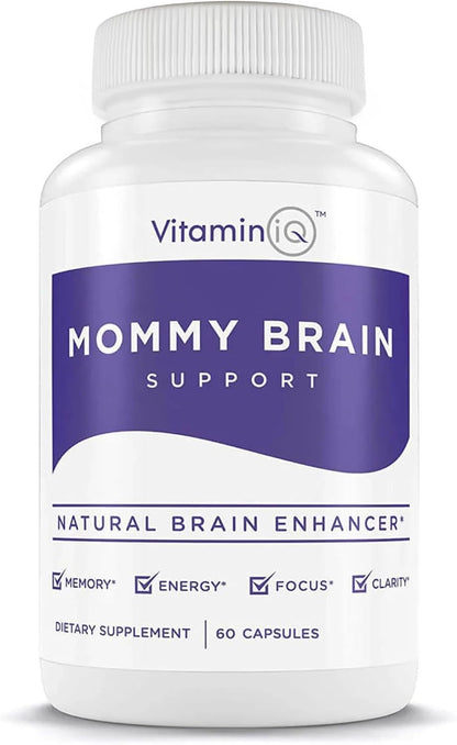 Mommy Brain Postnatal Supplement (60 Capsules) for Cognitive Health, Mood, Energy with GPC and CDP Choline, Phosphatidylserine, Omega-3 DHA