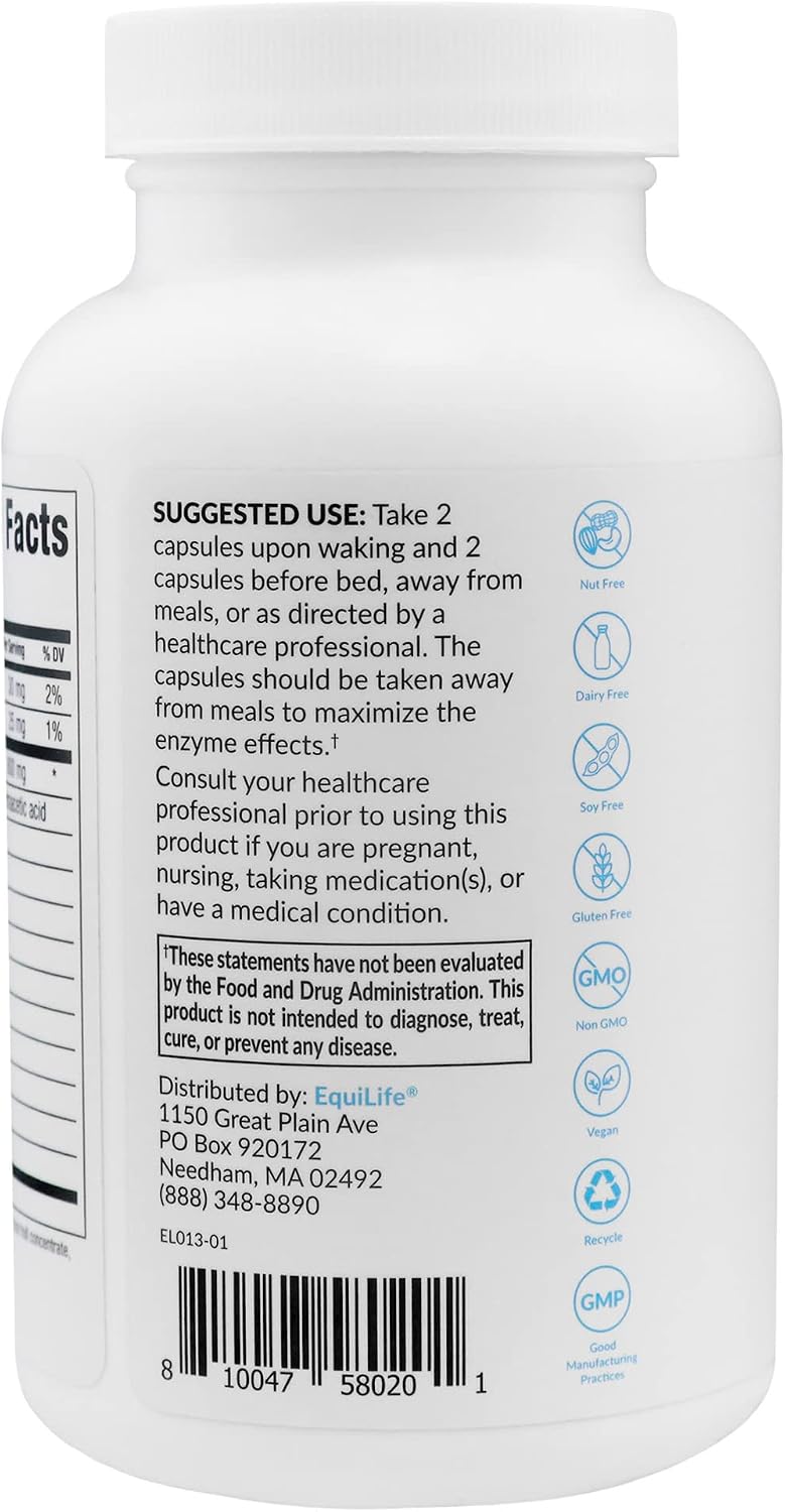 Equilife FloraFilm Enzyme Blend, Supports Gut Health, 120 Capsules | Helps Distrupt Microbal Biofilms | Aids in Detox & Immune Function | Gluten Free | Vegan | Non-GMO | Nut, Dairy, & Egg Free