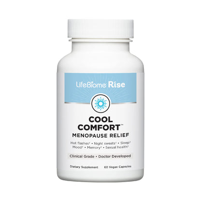 LifeBiome Rise Cool Comfort, Clinical Grade Menopause Relief, Doctor-Formulated, KSM-66 Ashwagandha